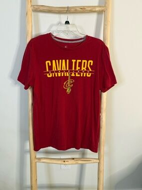 NBA Cleveland Cavaliers Red Tee with Yellow Logo